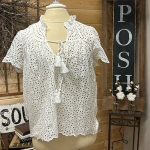 NWOT Eyelet Lace Top